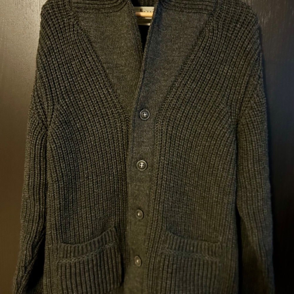 Authentic Irish Aran Knit Cardigan Sweater